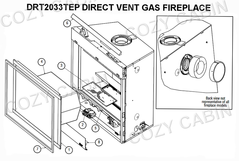 DIRECT VENT GAS FIREPLACE (DRT2033TEP) #DRT2033TEP
